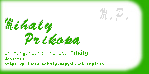 mihaly prikopa business card