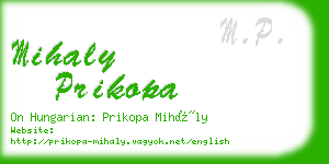 mihaly prikopa business card